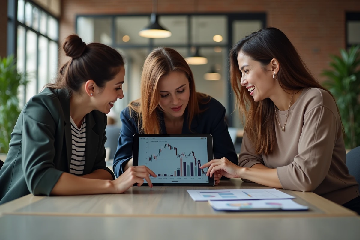Groupe de collègues discutant d