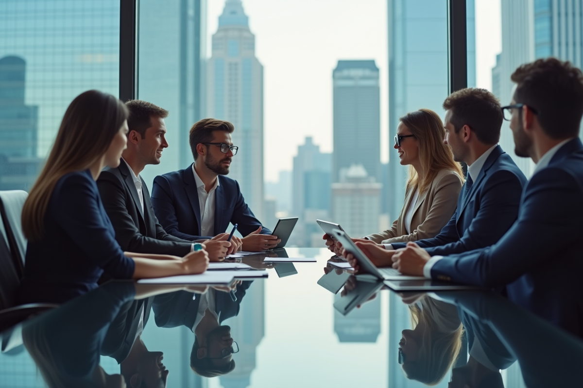 Groupe diversifie en réunion strategique d investissement